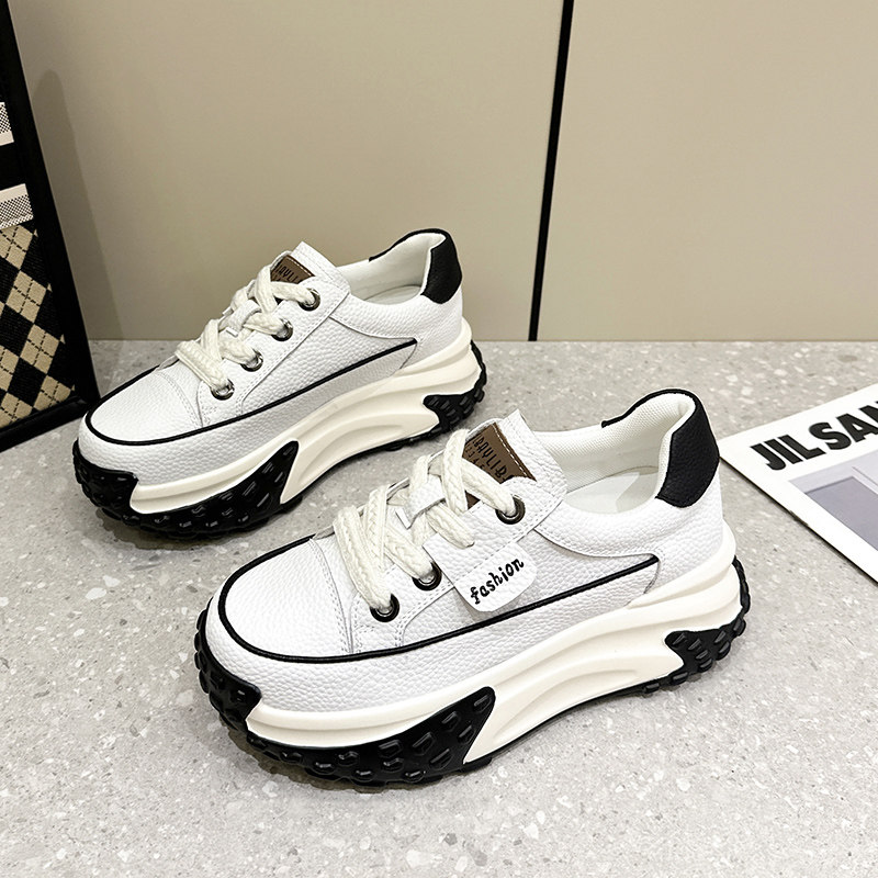 复古小码老爹鞋女鞋子超火2025春季新款真皮厚底内增高运动休闲鞋,淘宝优惠券,粉丝福利购,淘宝优惠卷