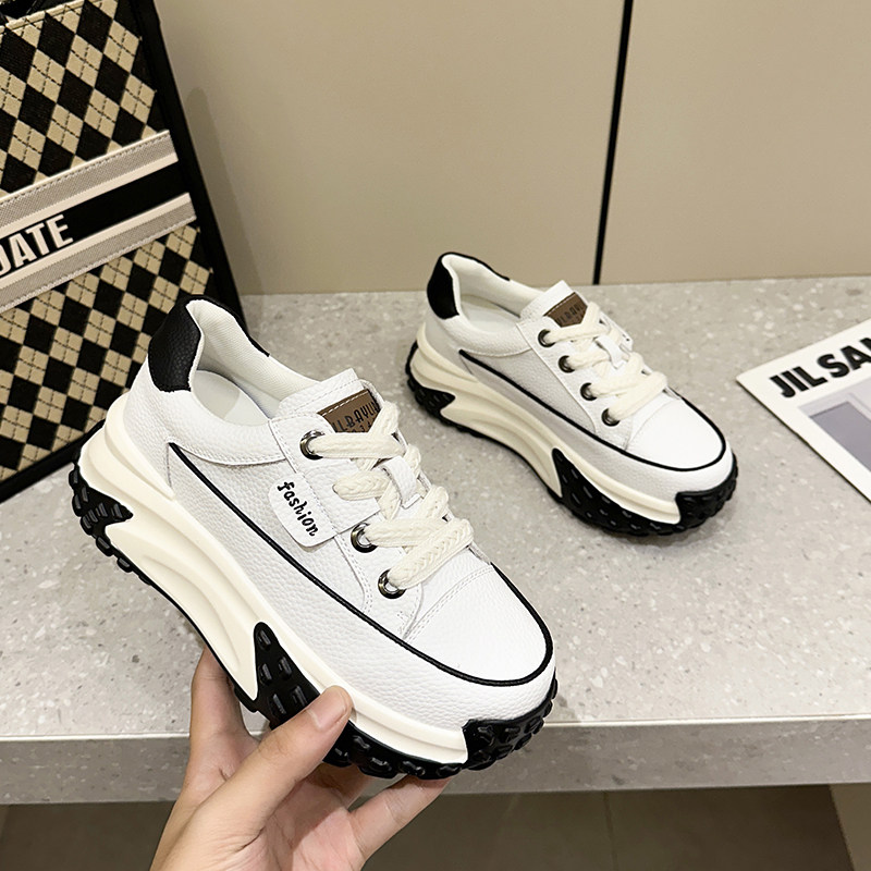 复古小码老爹鞋女鞋子超火2025春季新款真皮厚底内增高运动休闲鞋,淘宝优惠券,粉丝福利购,淘宝优惠卷