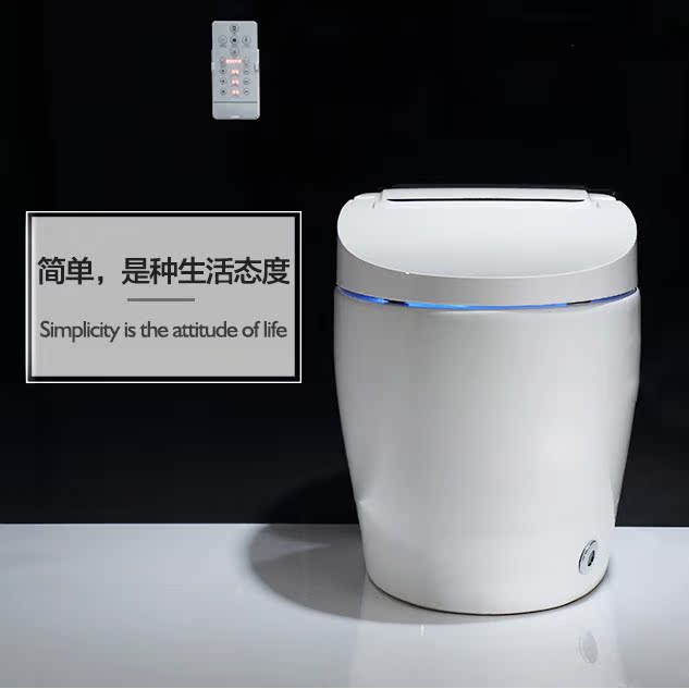 智能马桶一体式原装冲洗烘干家用卫生间全自动翻盖坐便器 - 图1