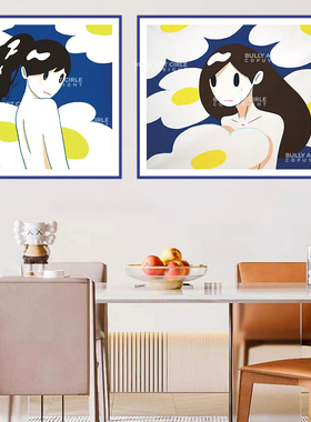 简约网红天野健维纳斯女孩装饰画