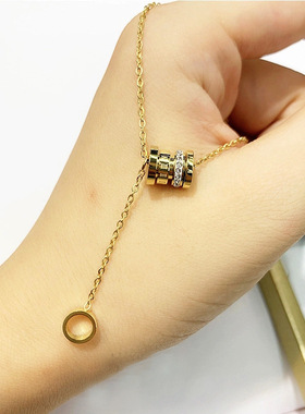 钛钢气质小蛮腰项链女夏季冷淡风感锁骨链网络爆款女小众工厂价