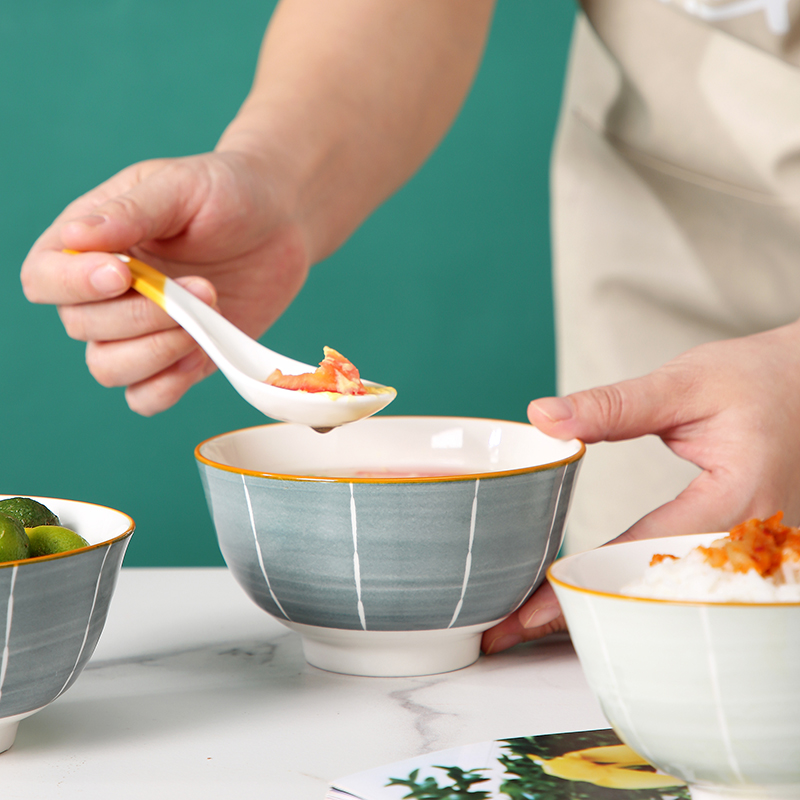 碗家用单个吃饭碗小碗陶瓷碗小号日式网红餐具组合创意碗碟套装