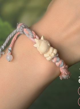 手工编织棉线宝宝手绳儿童梦幻独角兽手链送孩子礼物女藏式民族风