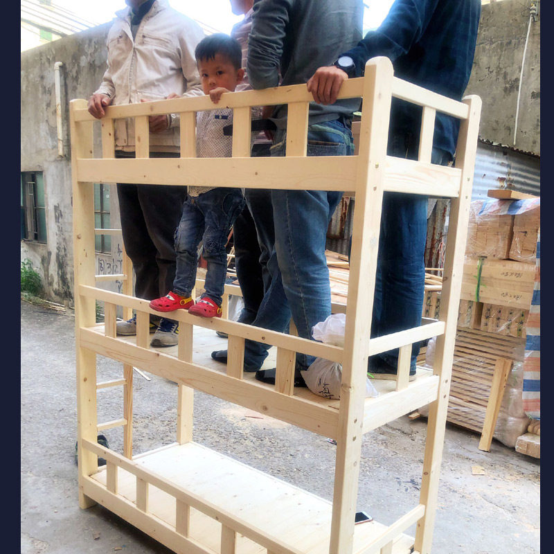 小学生实木午休床三层床上下床午托床托管床3层床定制6人床双层床