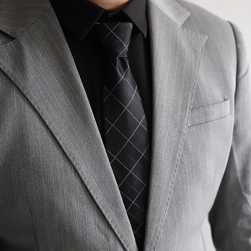 6CM懒人职业新郎正装易拉得 百搭韩版窄款休闲条纹拉链领带礼盒装,淘宝优惠券,粉丝福利购,淘宝优惠卷