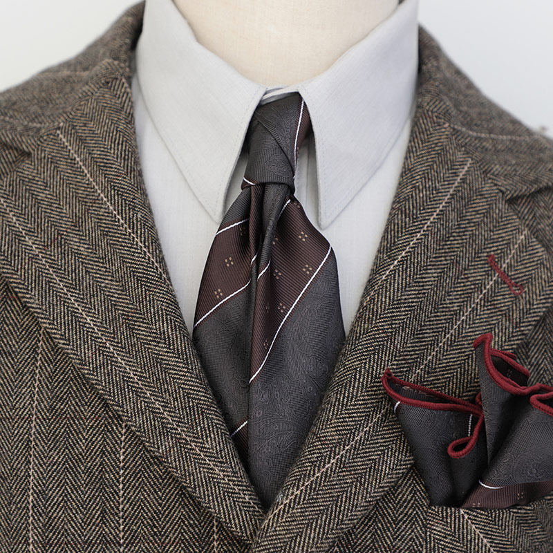绅士范 复古韩版正装男士8CM条纹领带男银灰咖啡酒红婚礼宴会工作,淘宝优惠券,粉丝福利购,淘宝优惠卷