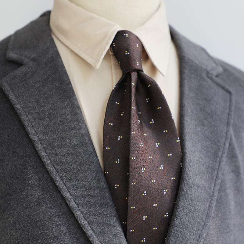 复古 暖棕系商务纯色点子绅士8CM正装商务职业领带男新郎伴郎配件,淘宝优惠券,粉丝福利购,淘宝优惠卷