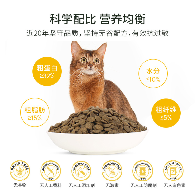 Wishbone味思伴新西兰无谷散养鸡猫粮1.8kg*2包美毛进口猫粮临期优惠券