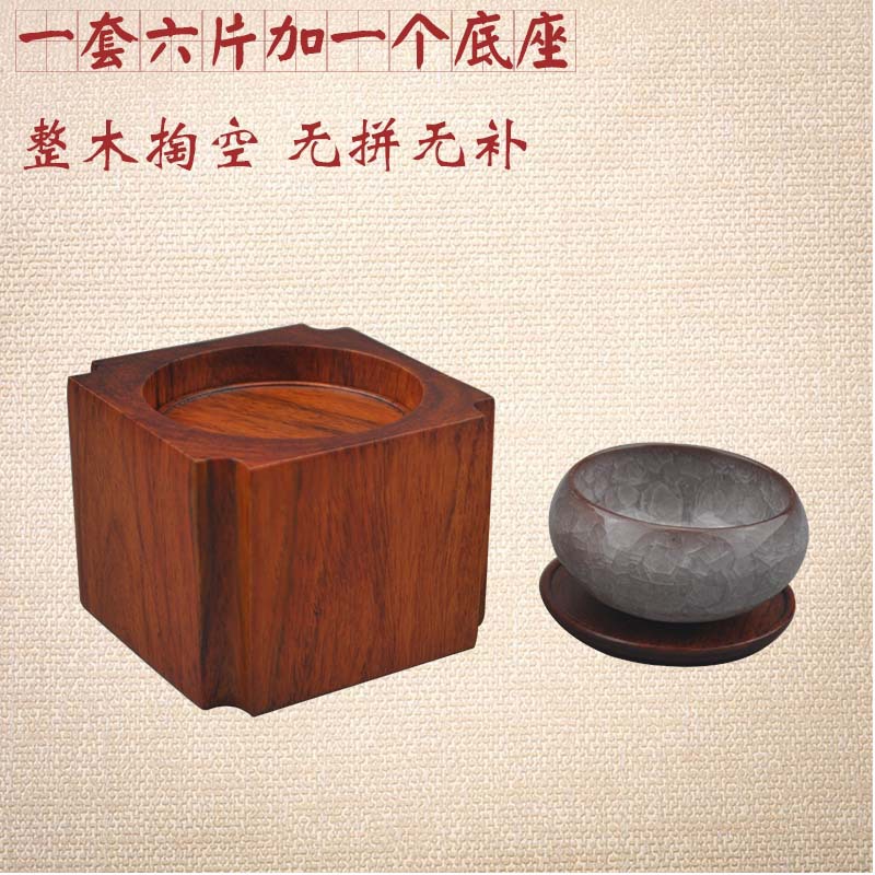越南花梨木杯垫红木碗垫木质餐桌垫 茶杯垫 隔热垫实木六片装茶垫 - 图2
