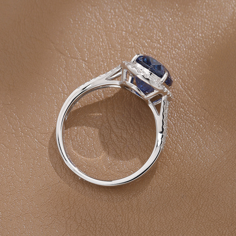 VINCARRY 18K Gold Sapphire Ring Elegant, Exquisite and Versatile High-end Customized New Artificial Gemstone Recommendation