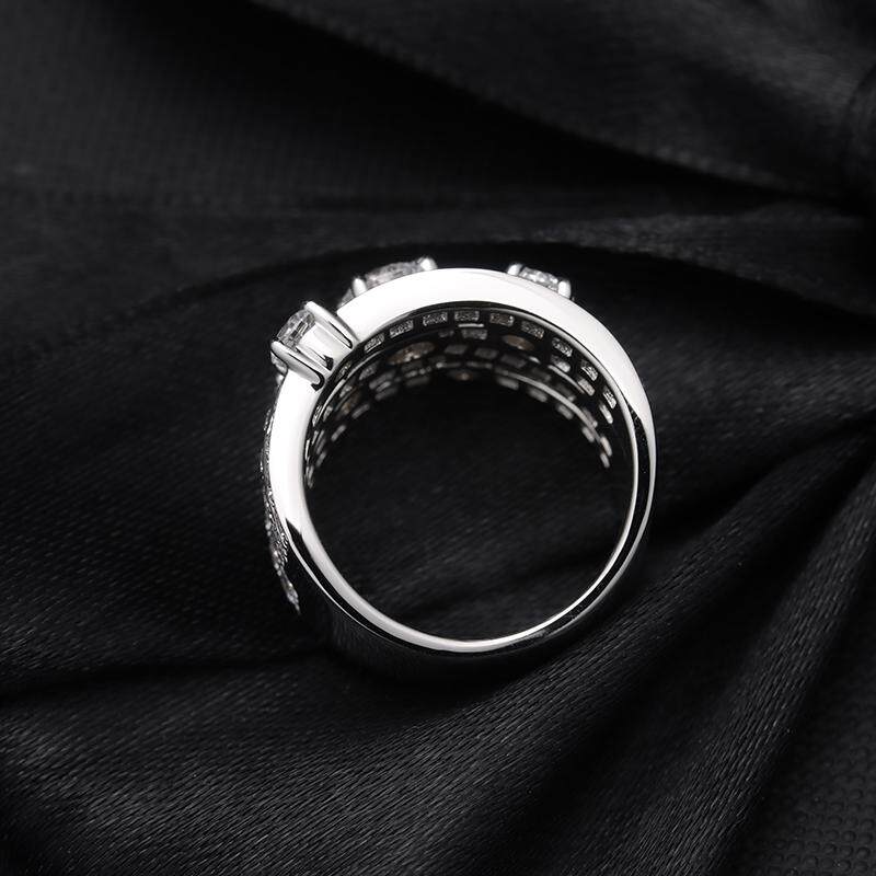 18K gold bestie simple and elegant stacked hollow ring