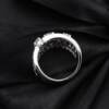 18K gold bestie simple and elegant stacked hollow ring