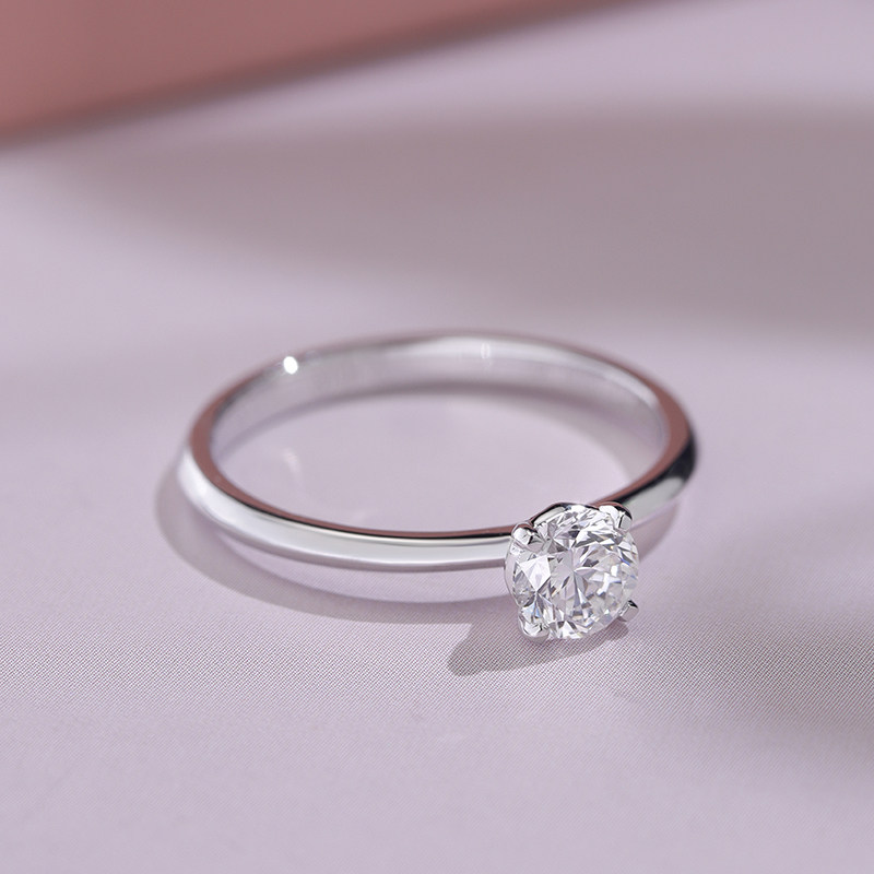 VINCARRY 18K gold four-prong cultured diamond ring