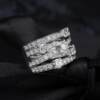 18K gold bestie simple and elegant stacked hollow ring