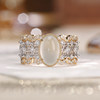 VINCARRY 18K gold cultured diamond ring, artificial gemstone inlaid with artificial gemstone, advanced custom design
