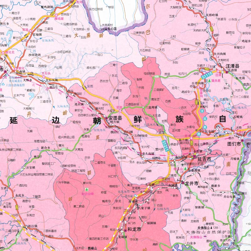 吉林省地图 2024新版 高清印刷 折叠便携 城市交通路线行政区化 长春通化白山市 约106*75厘米 星球地图出版社 正版新版 - 图1