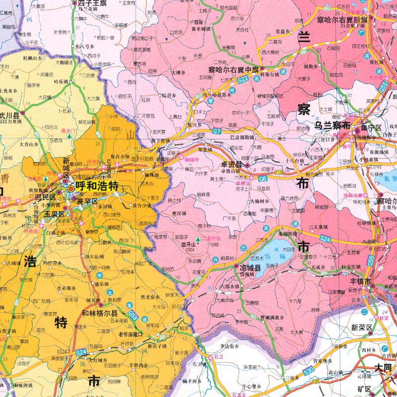 内蒙古自治区地图 2024新版 高清印刷 折叠便携 城市交通路线行政区化 呼和浩特包头赤峰市 约106*75厘米 星球地图出版社 正版新版 - 图1