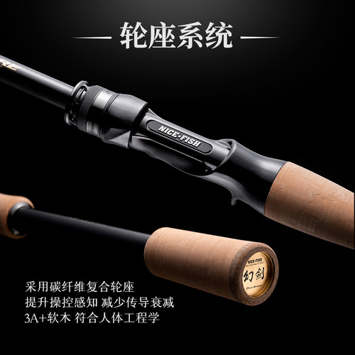 25款NICEFISH幻剑/重剑二代路亚竿超轻量超远投翘嘴海鲈红尾渔竿 - 图3