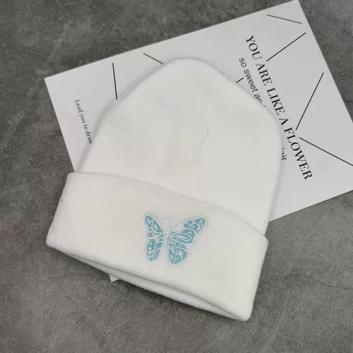 Голубая бабочка черно -белая студенческая шерстяная шерстя