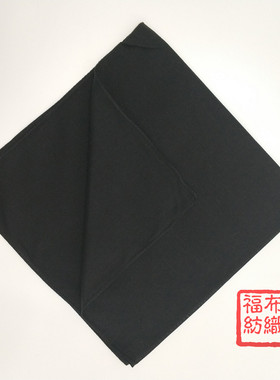 纯棉头巾纯色大方巾黑色经典款