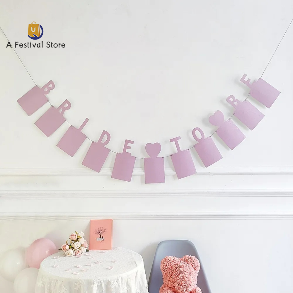 1Set Bride To Be Photo Banner Bachelorette Party Decoration - 图2