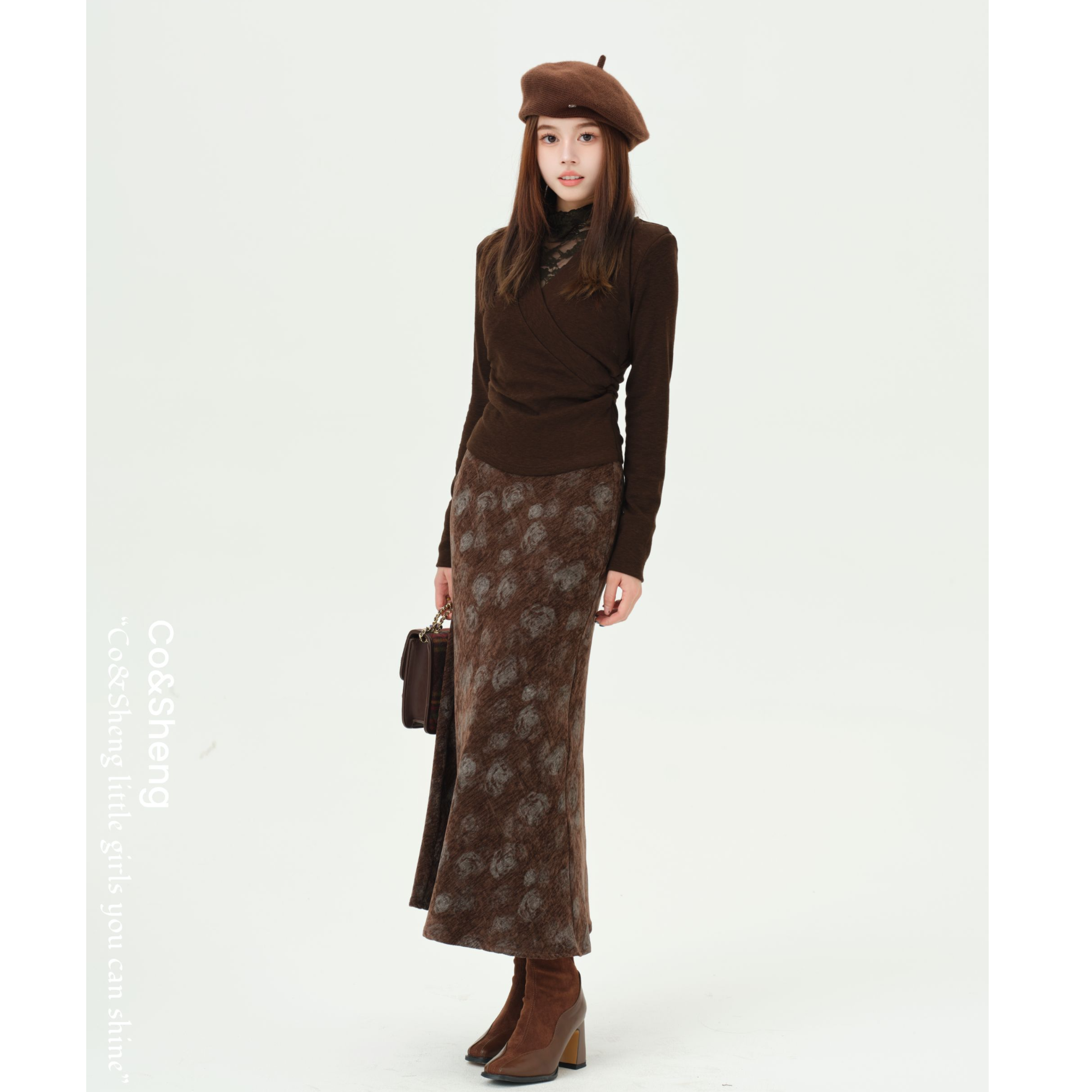 落日余辉/ 重生 女款毛呢半身裙设计款长款修身显瘦休闲Co&Sheng,淘宝优惠券,粉丝福利购,淘宝优惠卷