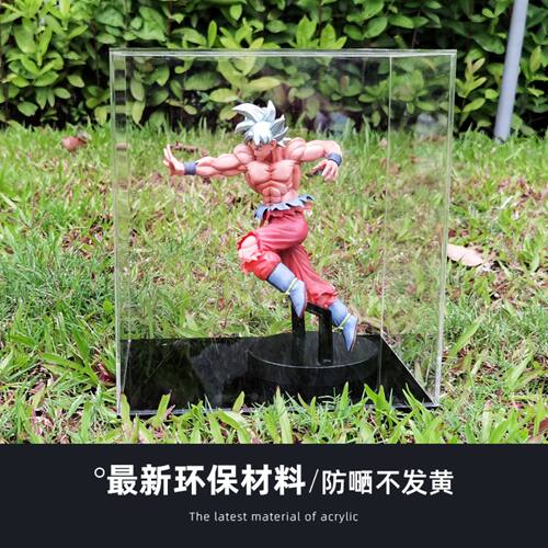 高透明一体式模型展示盒亚克力动漫高达防尘罩手办积木收纳盒定制-图2