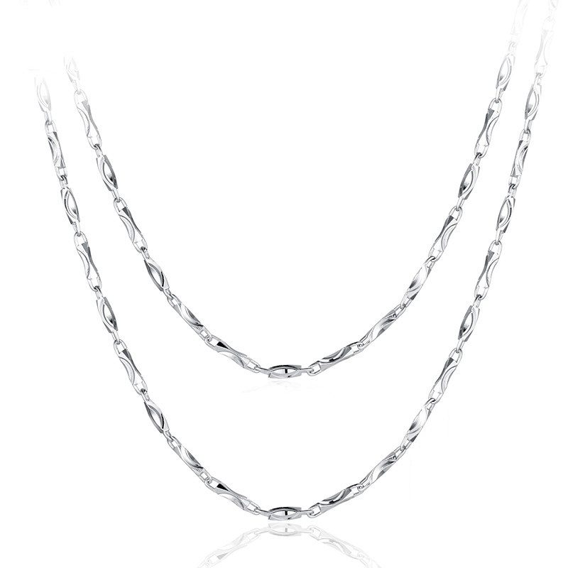 pt950女士款白金时尚元宝铂金项链 我爱钻石网颈饰