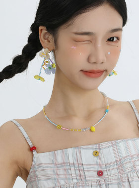 彩色夏天项链甜美柠檬小清新