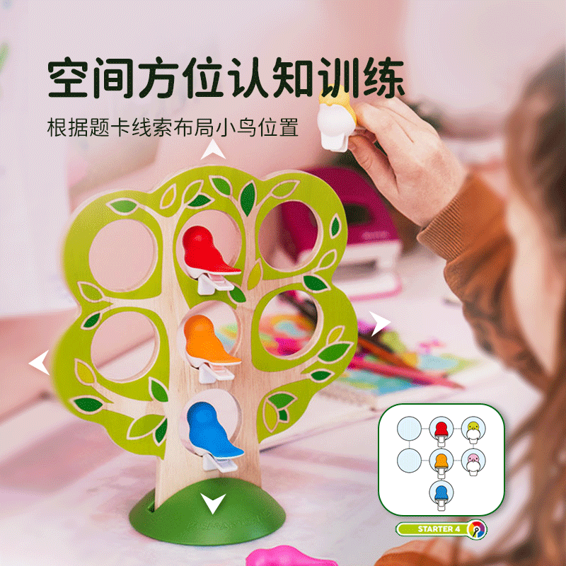 SmartGames小鸟安家5岁+逻辑空间思维玩具生日礼物