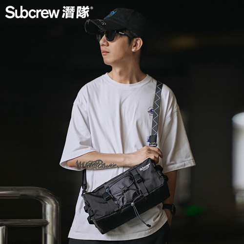 Subcrew汐风系列时尚百搭单肩斜挎包男士休闲运动包机能风背包 - 图2