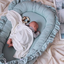 Nordic Ins Wind Lace Cotton Fabric Baby Womb Bionic Sleeping Mattress Portable Newborn Bed Mid Bed Sleeping Mat