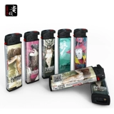 Ветрозащитная модная креативная одноразовая пластиковая безопасная зажигалка, оптовые продажи