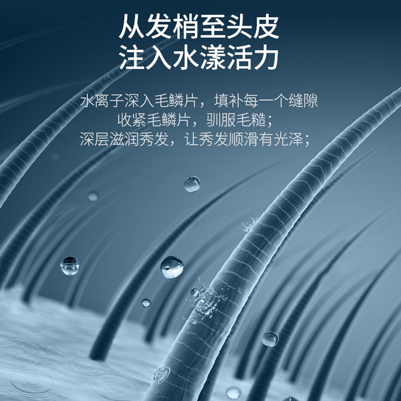 直白个人护理旗舰店直白三层水润水离子护发吹风机家用大风力静音吹风筒不伤发电吹风2