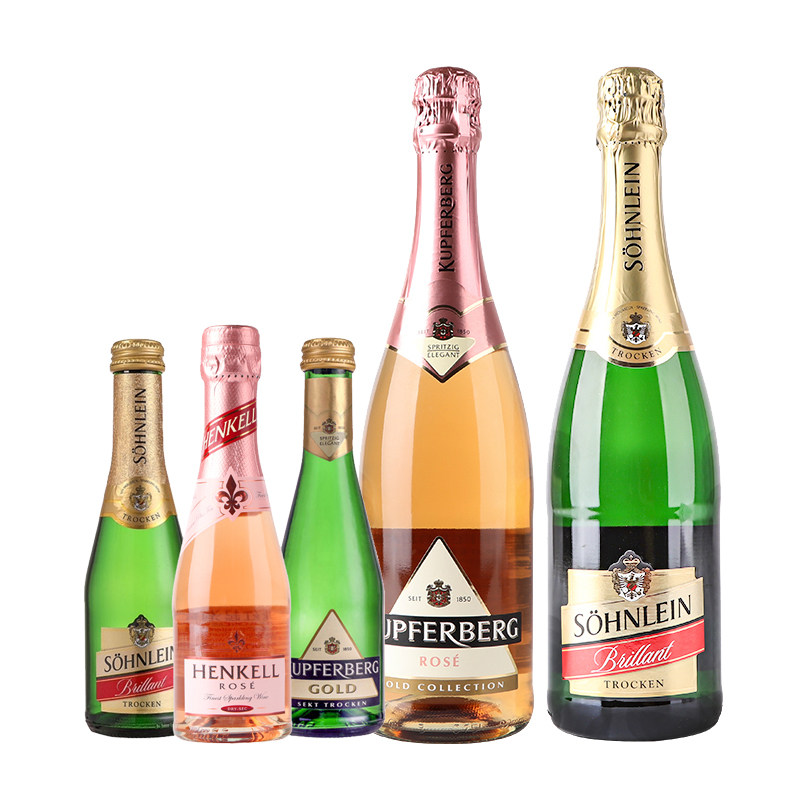 德国原瓶进口葡萄酒干型桃红葡萄酒果酒高泡小气泡伴手礼起泡酒_虎窝淘