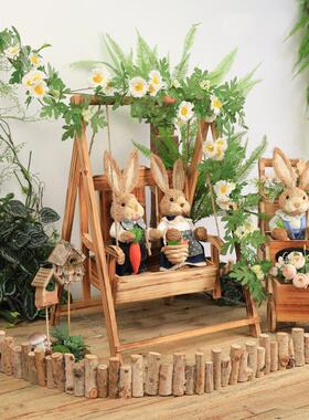 秋千花架空中吊饰庭院摆件幼儿园走廊教室装饰田园自然角环创材料