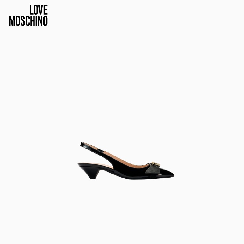 【礼物会员5折起】Love Moschino 25早秋 女士低跟爱心尖头凉鞋,淘宝优惠券,粉丝福利购,淘宝优惠卷