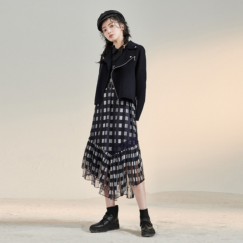 themslan2021冬季新品毛呢短夹克 themslan毛呢外套