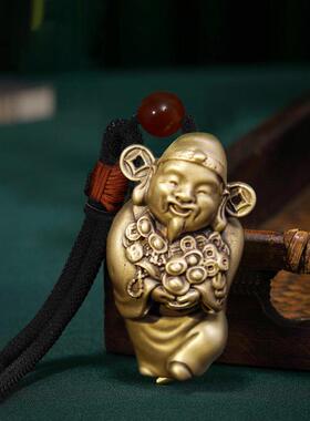 黄铜财神爷手把件装饰品