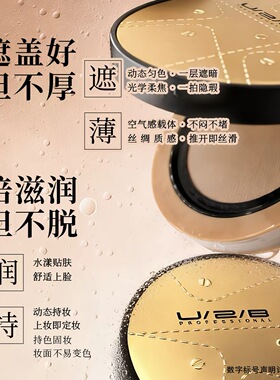 U2B PROFESSIONAL倍丝滑高遮粉凝膏遮盖触膏化乳隐瑕柔雾带替换