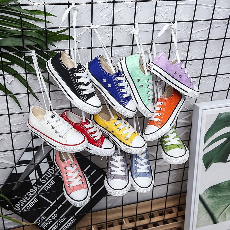 儿童帆布鞋春秋韩版经典低帮休闲鞋时尚百搭小白鞋软底男童女童鞋,淘宝优惠券,粉丝福利购,淘宝优惠卷