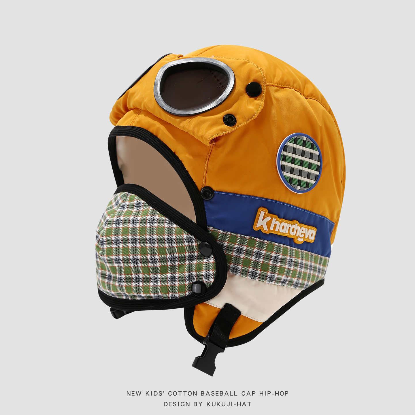 飞行员儿童帽子秋冬新款骑车防风护耳雷锋帽男童女孩防寒保暖面罩,淘宝优惠券,粉丝福利购,淘宝优惠卷