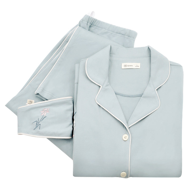 圈雅月子服孕妇春秋季怀孕期11睡衣 圈雅家居服套装