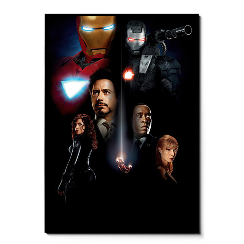 钢铁侠漫威海报墙贴画电影宿舍卧室儿童房墙面自粘壁纸相框装饰画 - 图3