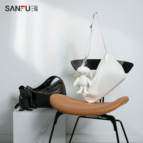 三福 Сумка через плечо, вместительная и большая модная сумка на одно плечо, коллекция 2023, в корейском стиле