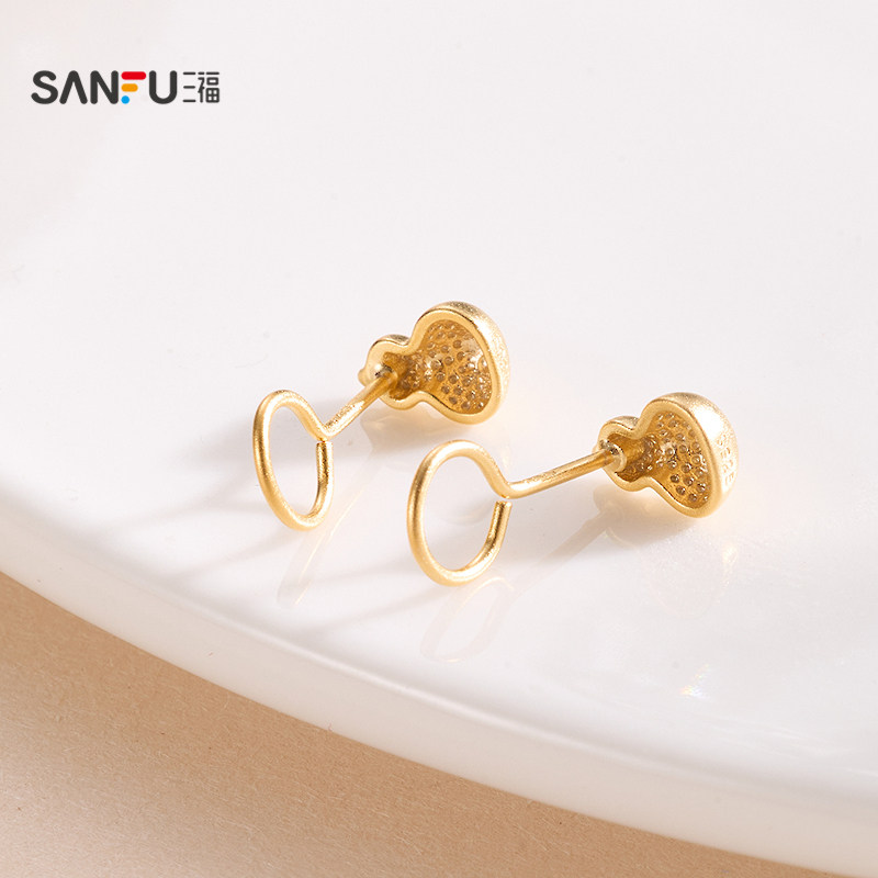 三福925银扭扭棒耳钉一对 时尚简约首饰耳饰配饰耳环852594,淘宝优惠券,粉丝福利购,淘宝优惠卷