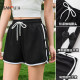 Sanfu Shorts Women's 2026 New Summer Style Sports Style Knitted Casual Pants Small Contrast Color Pants ເຄື່ອງນຸ່ງຜູ້ຍິງ
