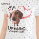 ເສື້ອຍືດສັ້ນ Sanfu 2026 summer street fashion cute puppy print round neck fitted top women's 524347