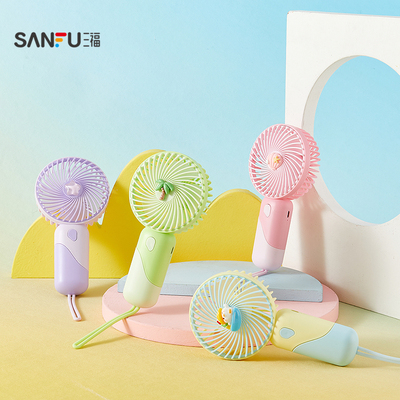 三福优品手持小风扇2026新款便携式随身带绳迷你小型usb强力小电风扇吹饭吹辅食宿舍教室夏天降温神器非静音