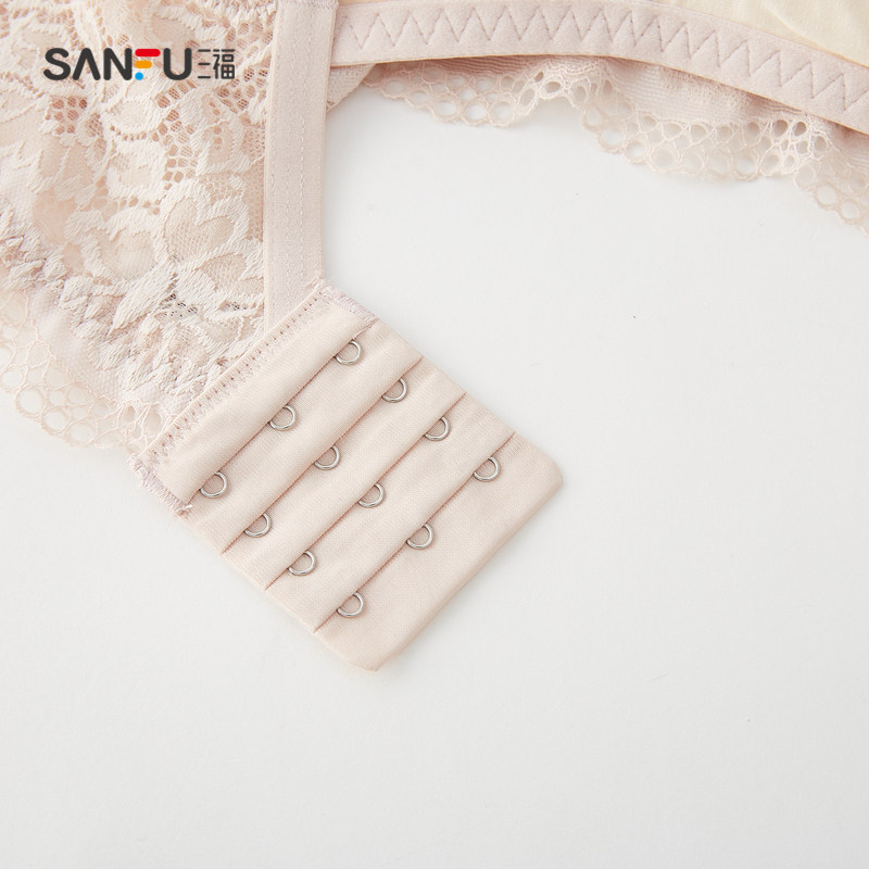 三福2022新款夏季小胸聚拢蕾丝文胸 三福服饰文胸